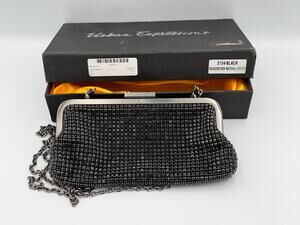 Urban Expressions Brittnee Black Crystal Shimmer Evening Bag Clutch NIB